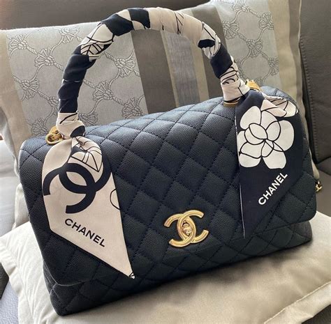 chanel black handle bag|Chanel small bag with handle.